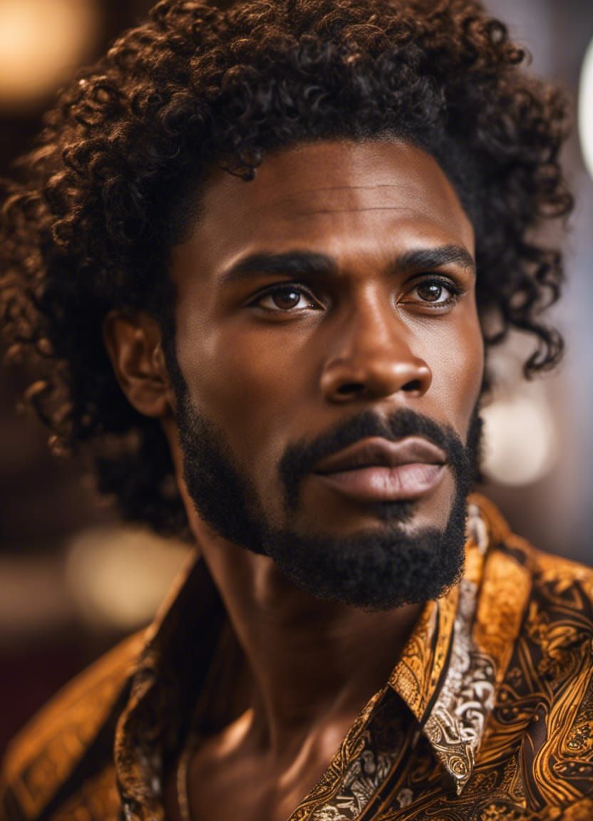 Intense Portrait of a Nigerian Man in Photorealistic Style