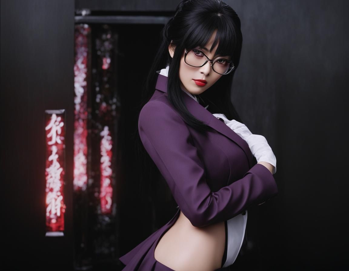 Voluptuous Character with Baby Bump in Photo-Realistic Style