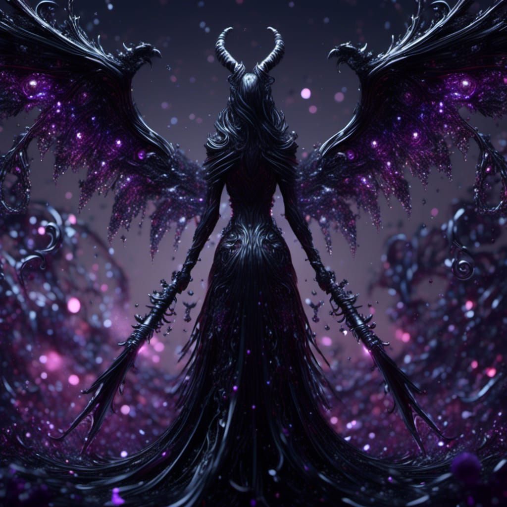 Gothic Fairy Reaper with Sparkling Scythe