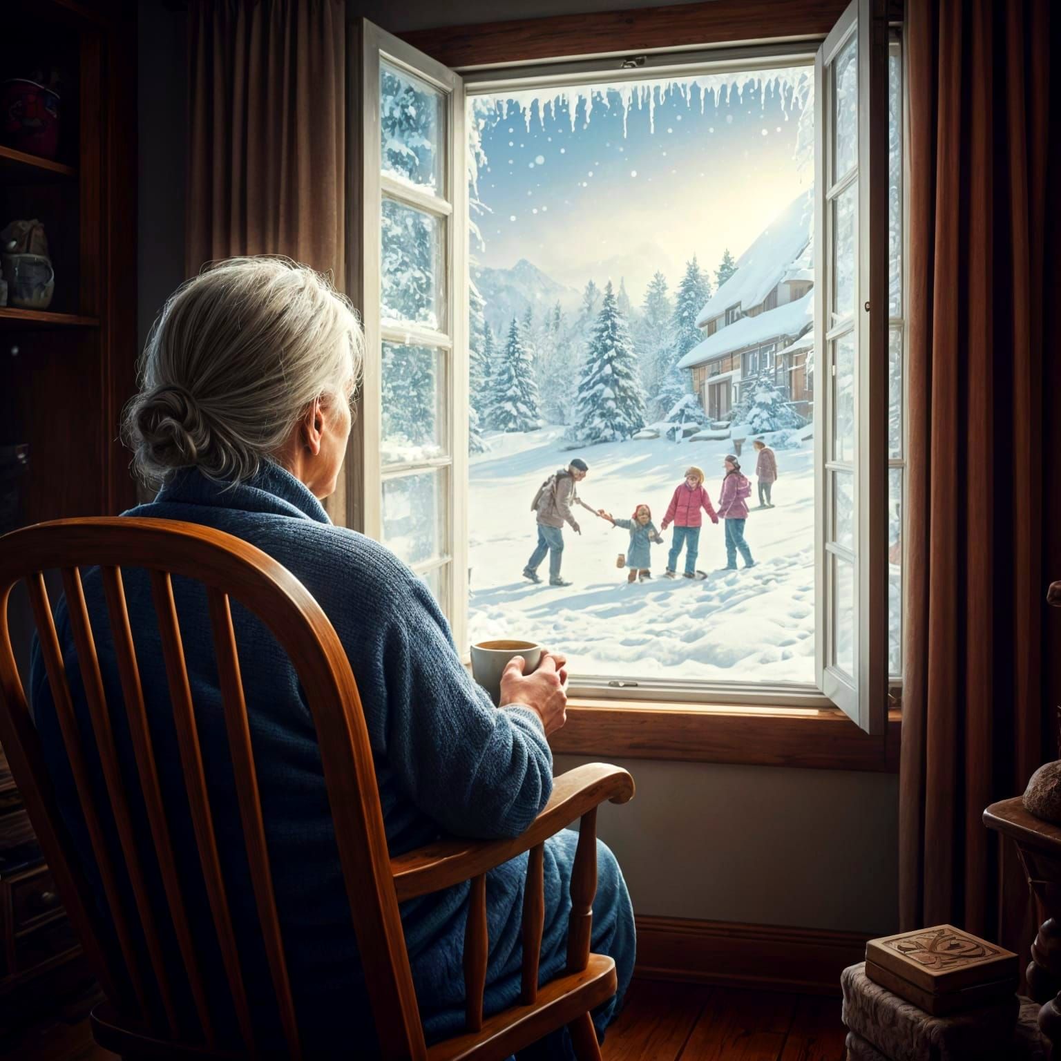 A Cozy Winter Scene with a Hint of Longing