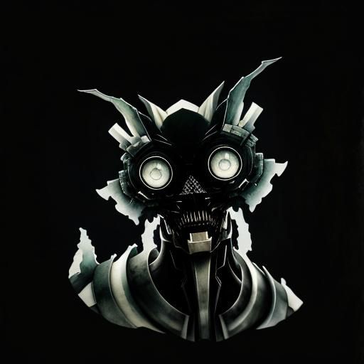 Monster and Dystopian City Double Exposure Photograph