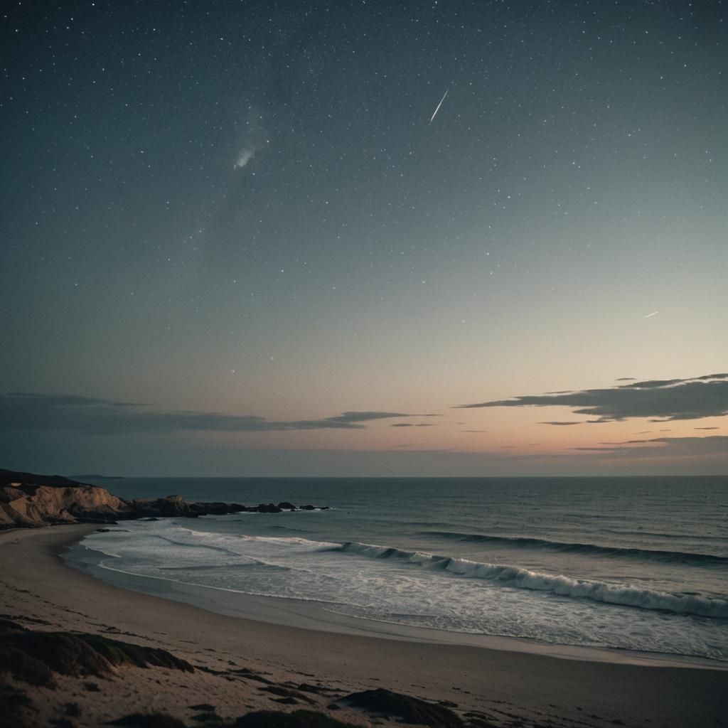 Cinematic Summer Night by the Sea