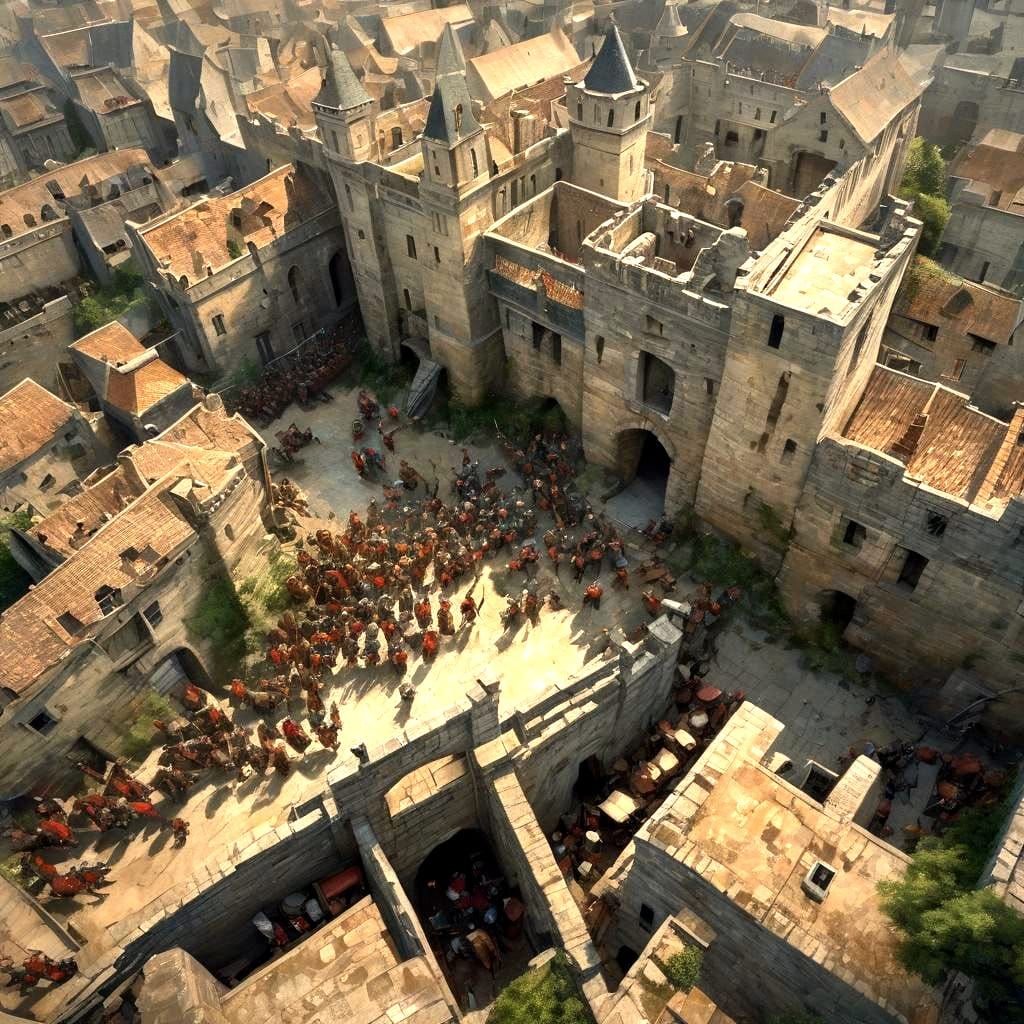 Bagaude Rebels Attack Orleans: Anime-Inspired Medieval Paint...