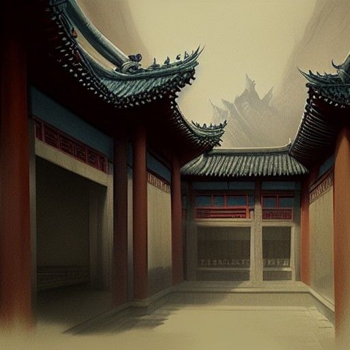 Sinister Ancient Chinese Palace Concept Art