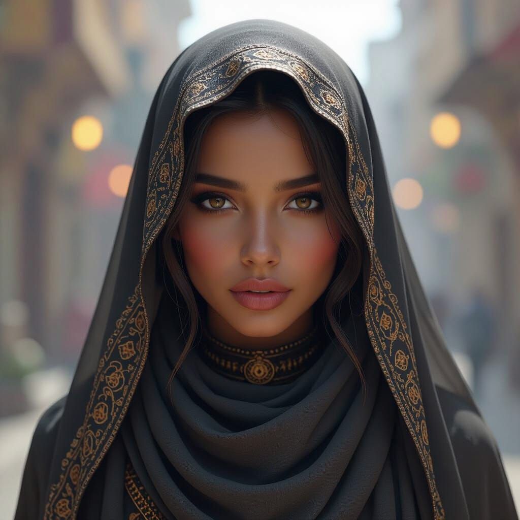 Veiled Woman: Dark Fantasy Concept Art