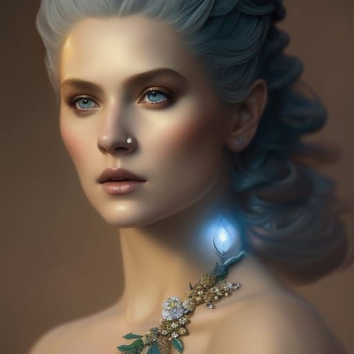 Slavic Goddess of Spring in Hyperdetailed Digital Art