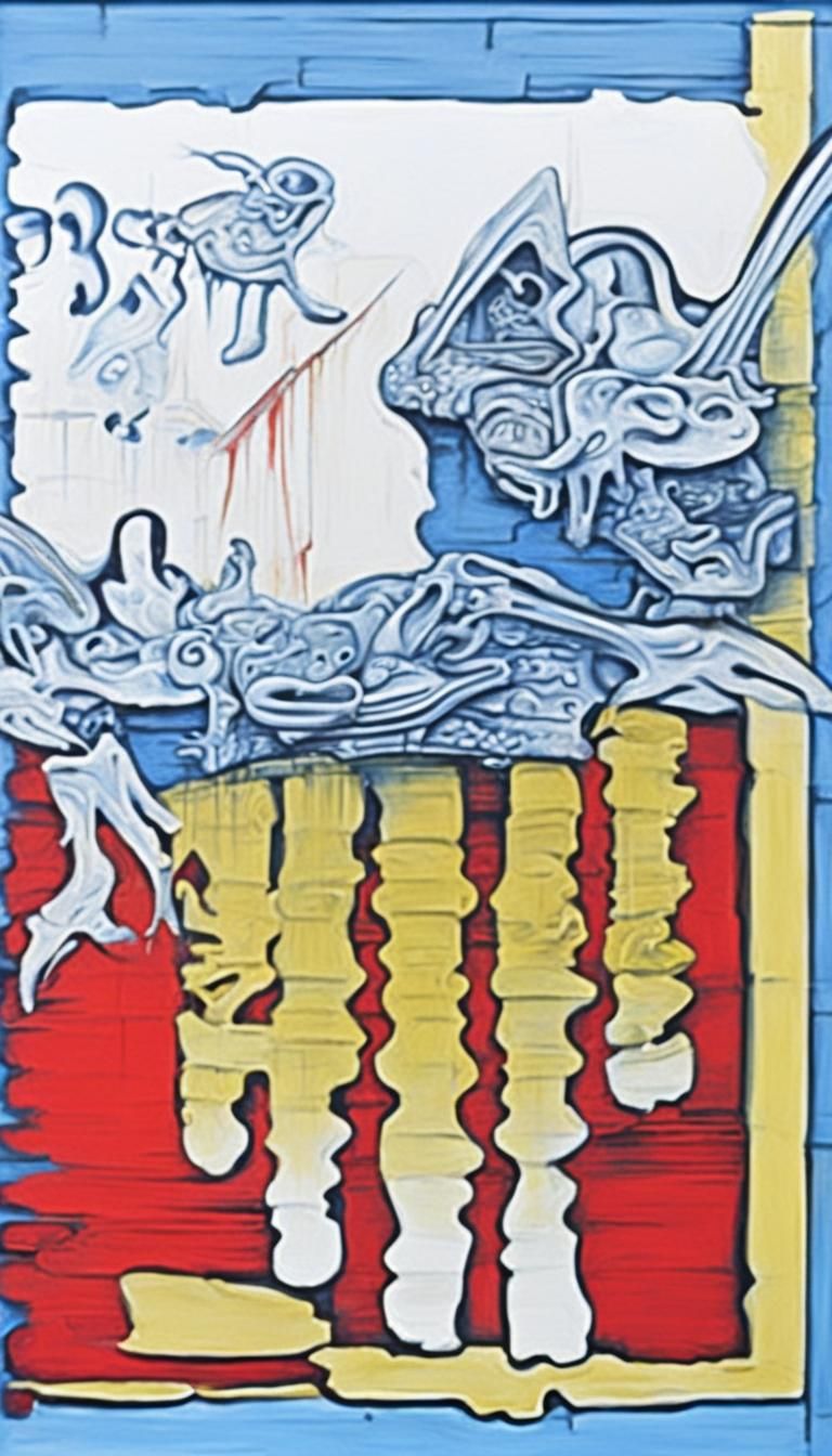 Hyperrealistic Gothic Graffiti Art in Giger Style