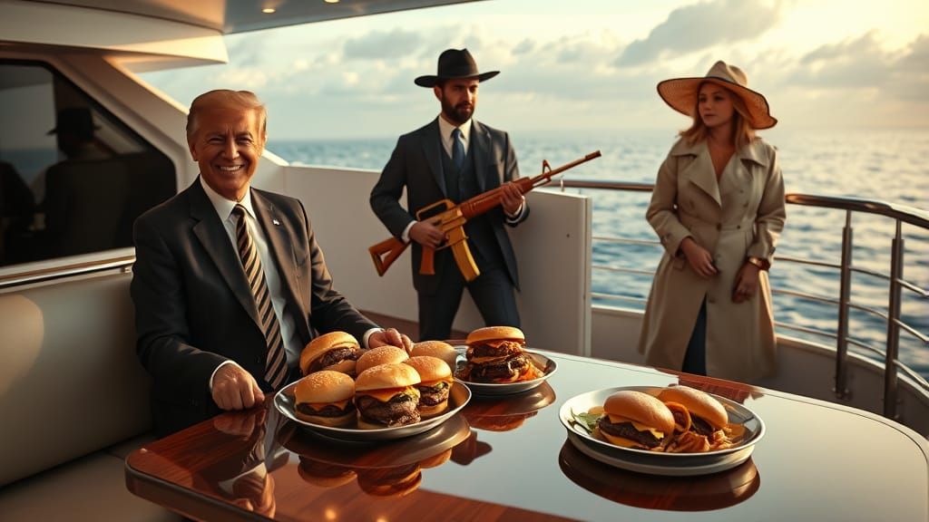 President's Delight: Cheeseburgers on a Luxury Yacht