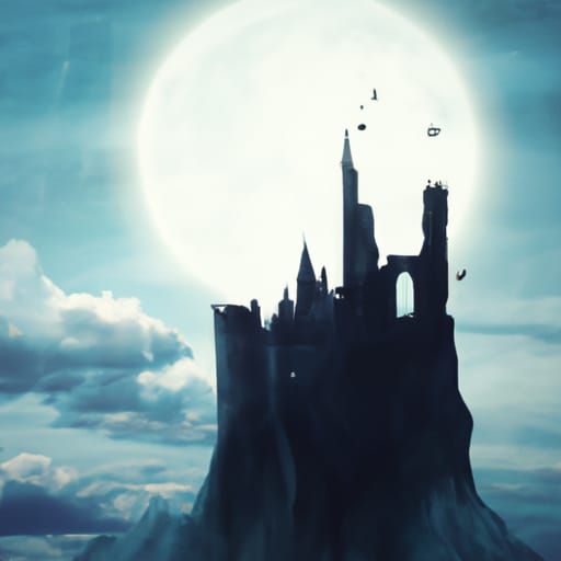 Lonely Castle in the Sky: Matte Painting