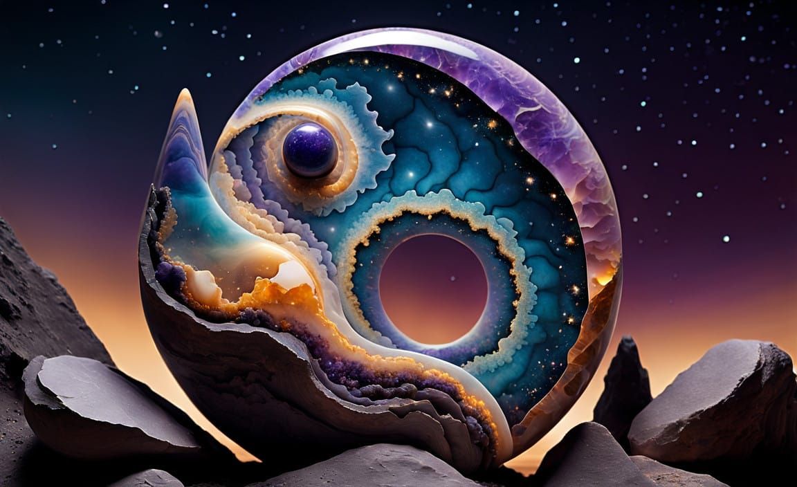 Celestial Star Clusters in Iridescent Colors