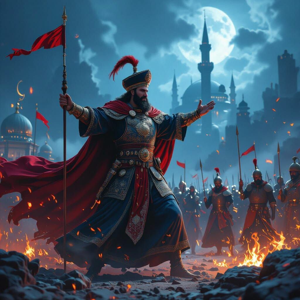 Fatih Sultan Mehmed Conquers World in Epic Matte Painting