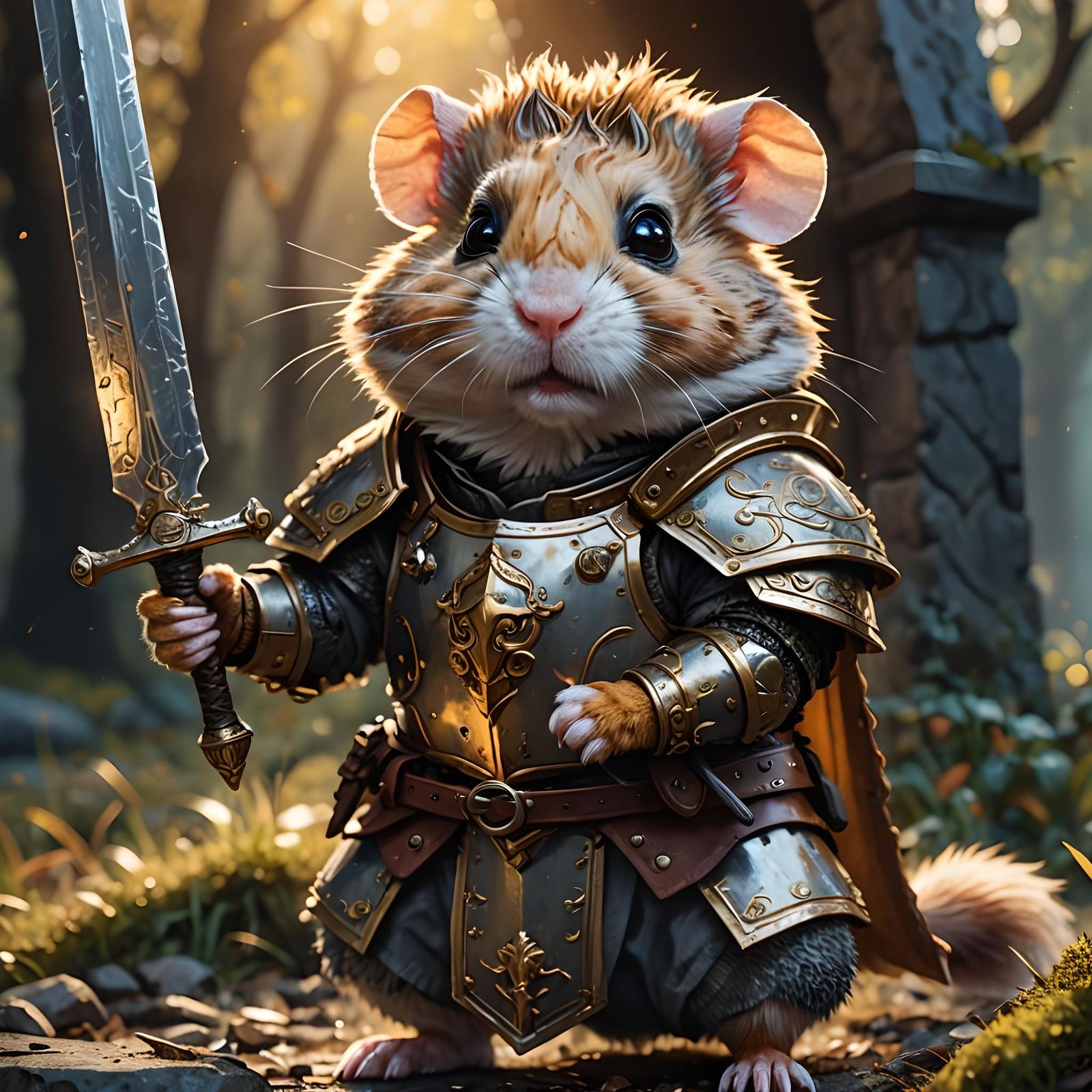 Armored Hamster Knight on Epic Fantasy Quest
