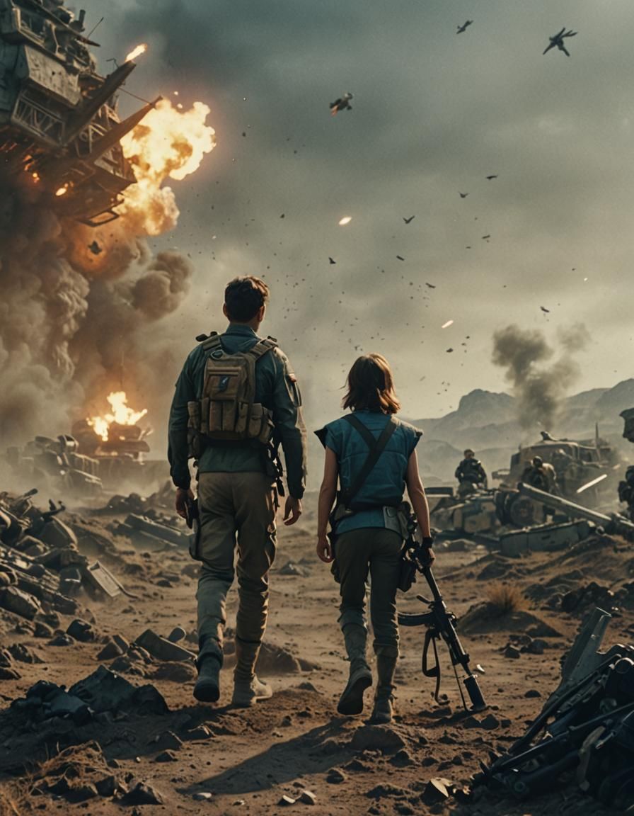 Epic Worlds at War: Cinematic Film Still