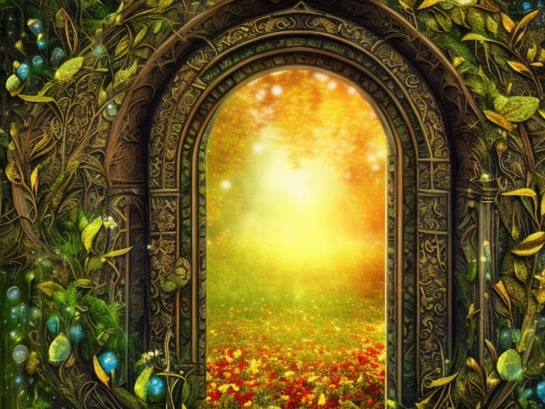 Enchanted Elven Doorway to Four Seasons