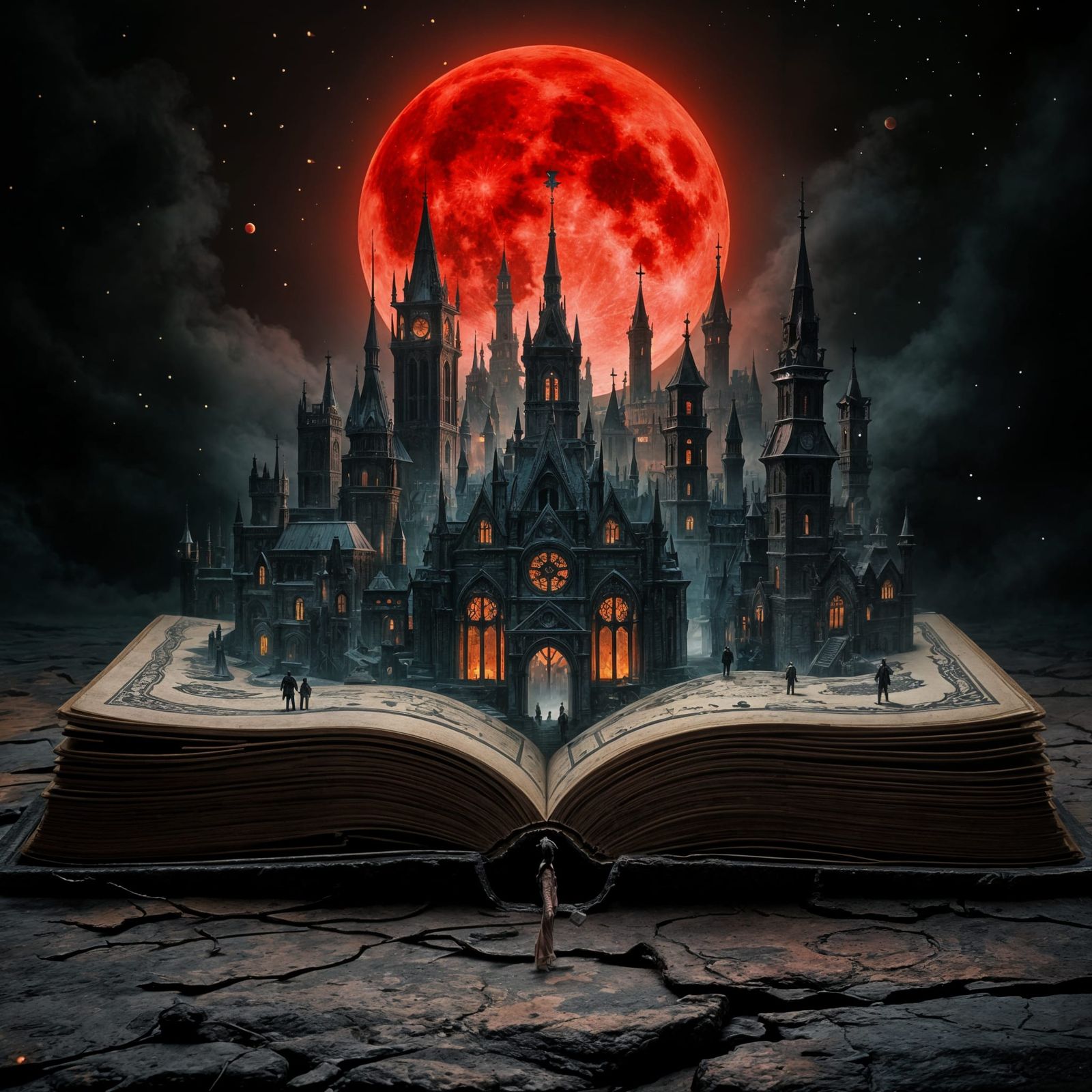 Bloodborne City Pop-Up Book Under Blood Moon