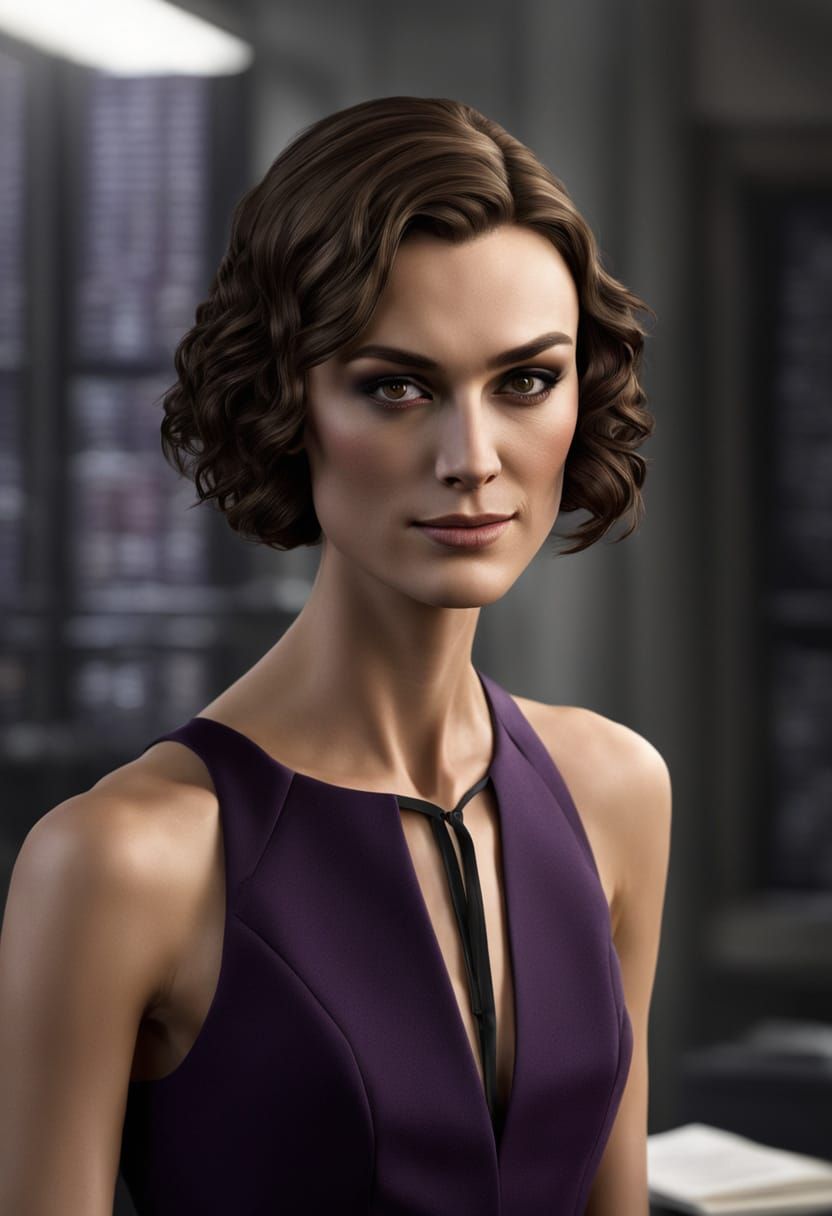 Keira Knightley as Evil Professor: Detailed Portrait