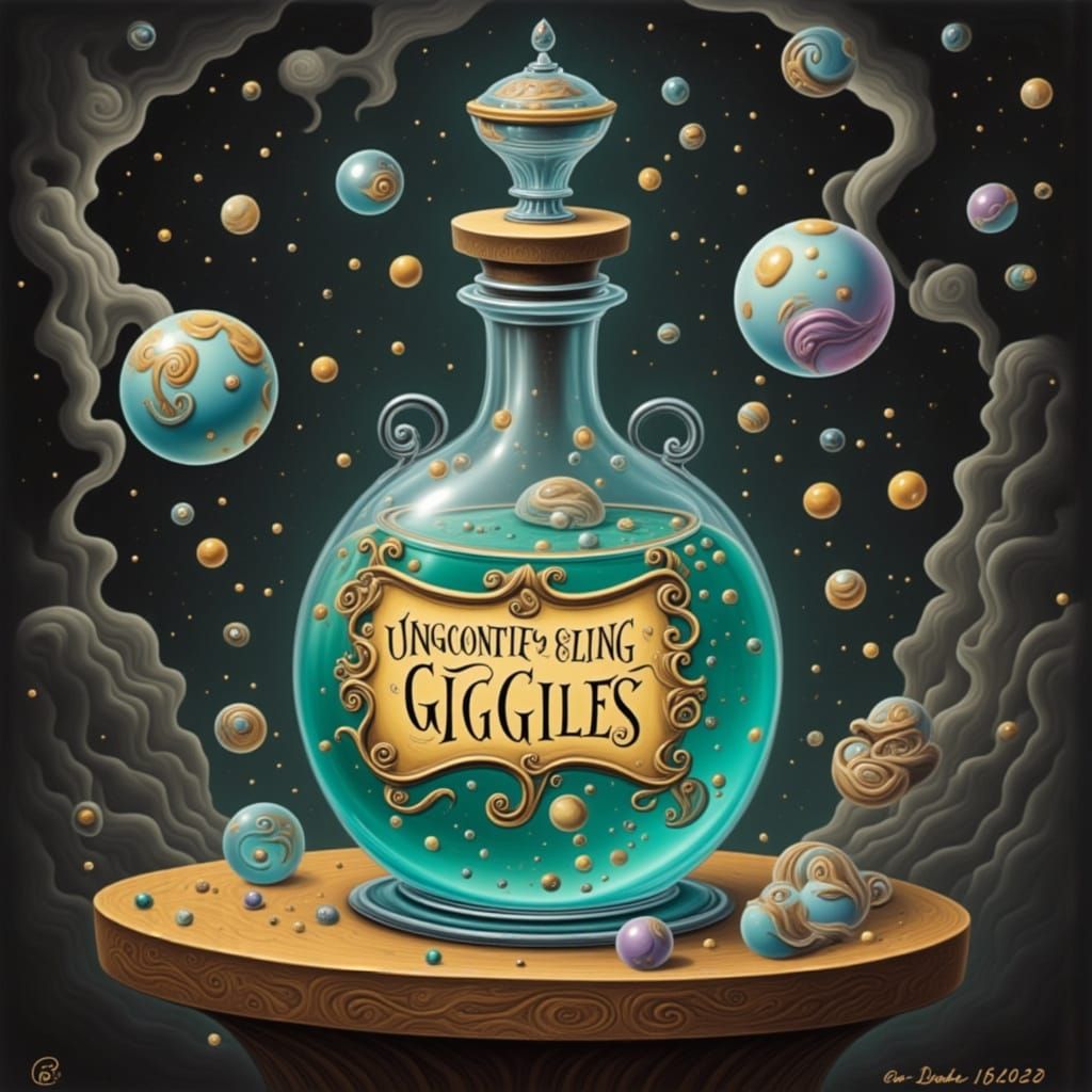 Surreal Potion in a Whimsical Vial