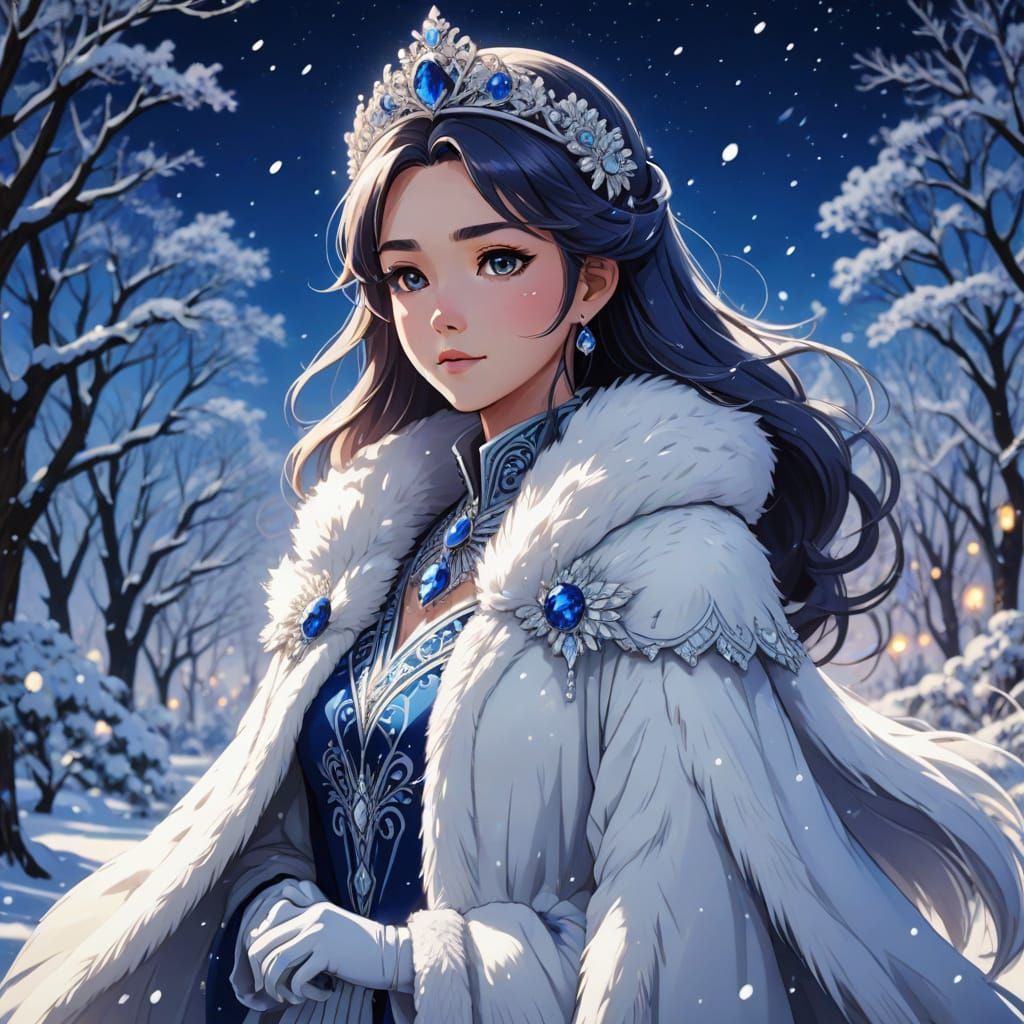 Winter Princess in Snowy Wonderland