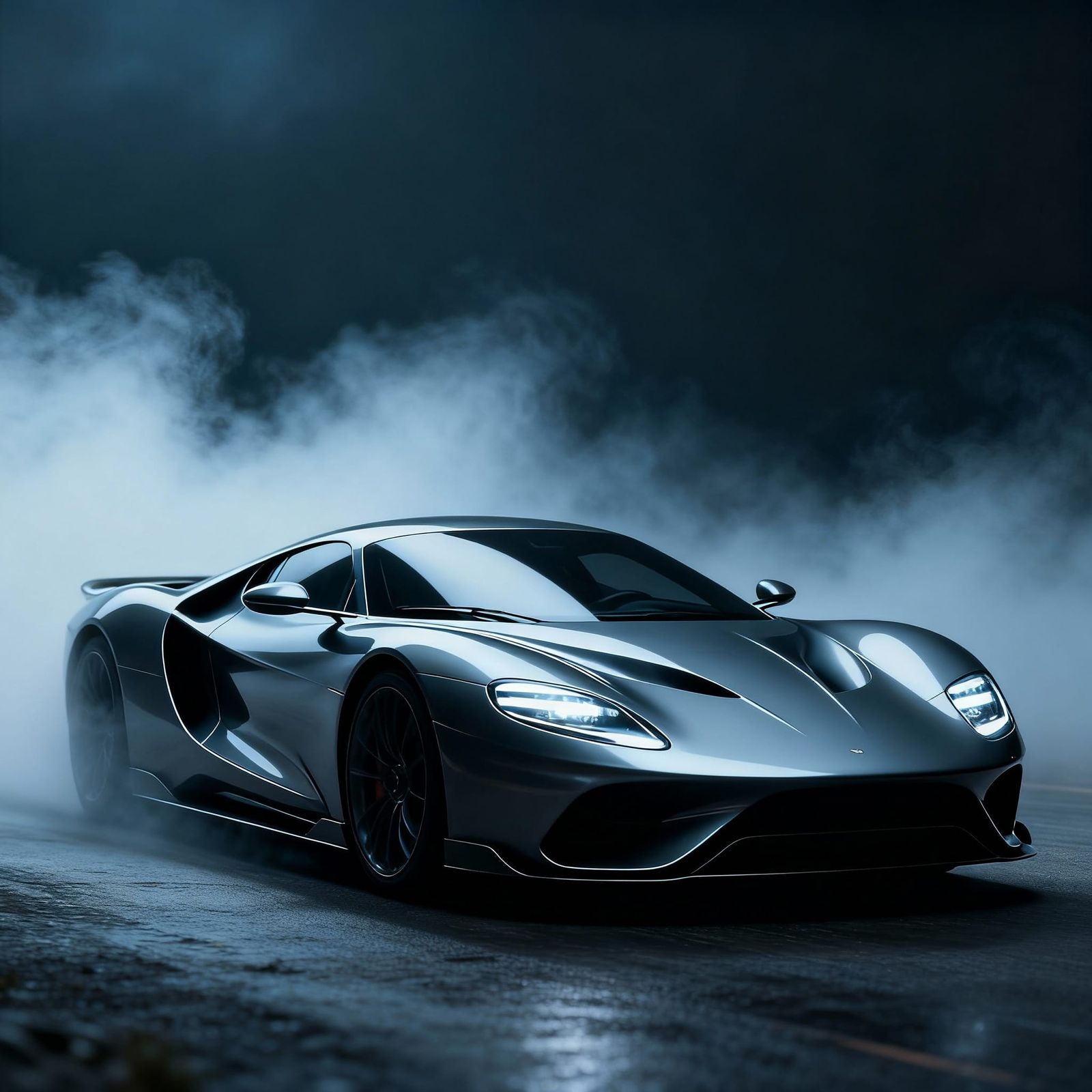 Sleek Modern Classic Car with Aerodynamic Lines