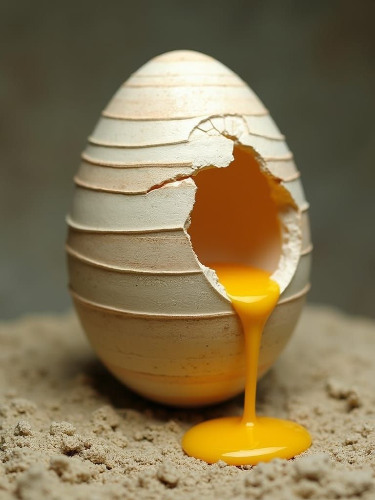 Elegant Prairie Egg in Frank Lloyd Wright Style