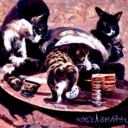 Cats Play Poker: Homage to Coolidge, Gurney Style