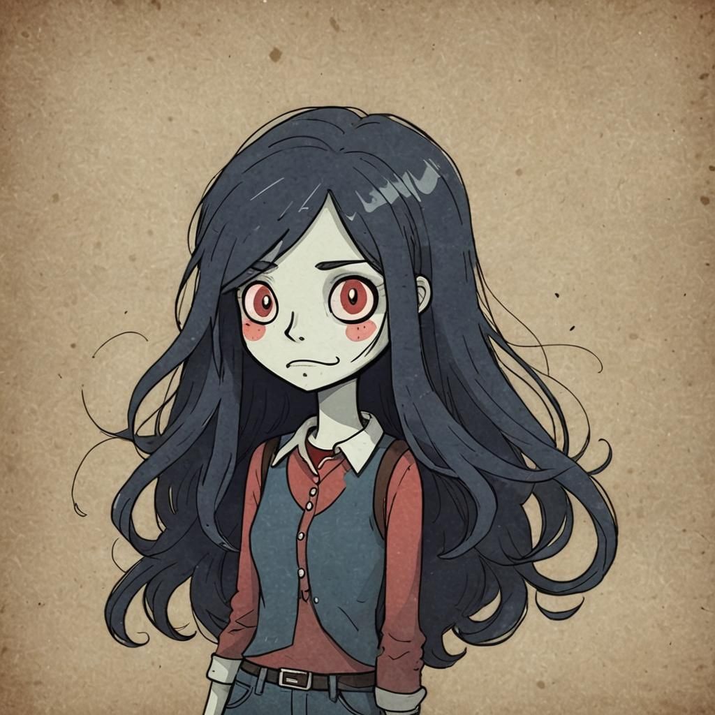 marceline from adventure time. munch style.
