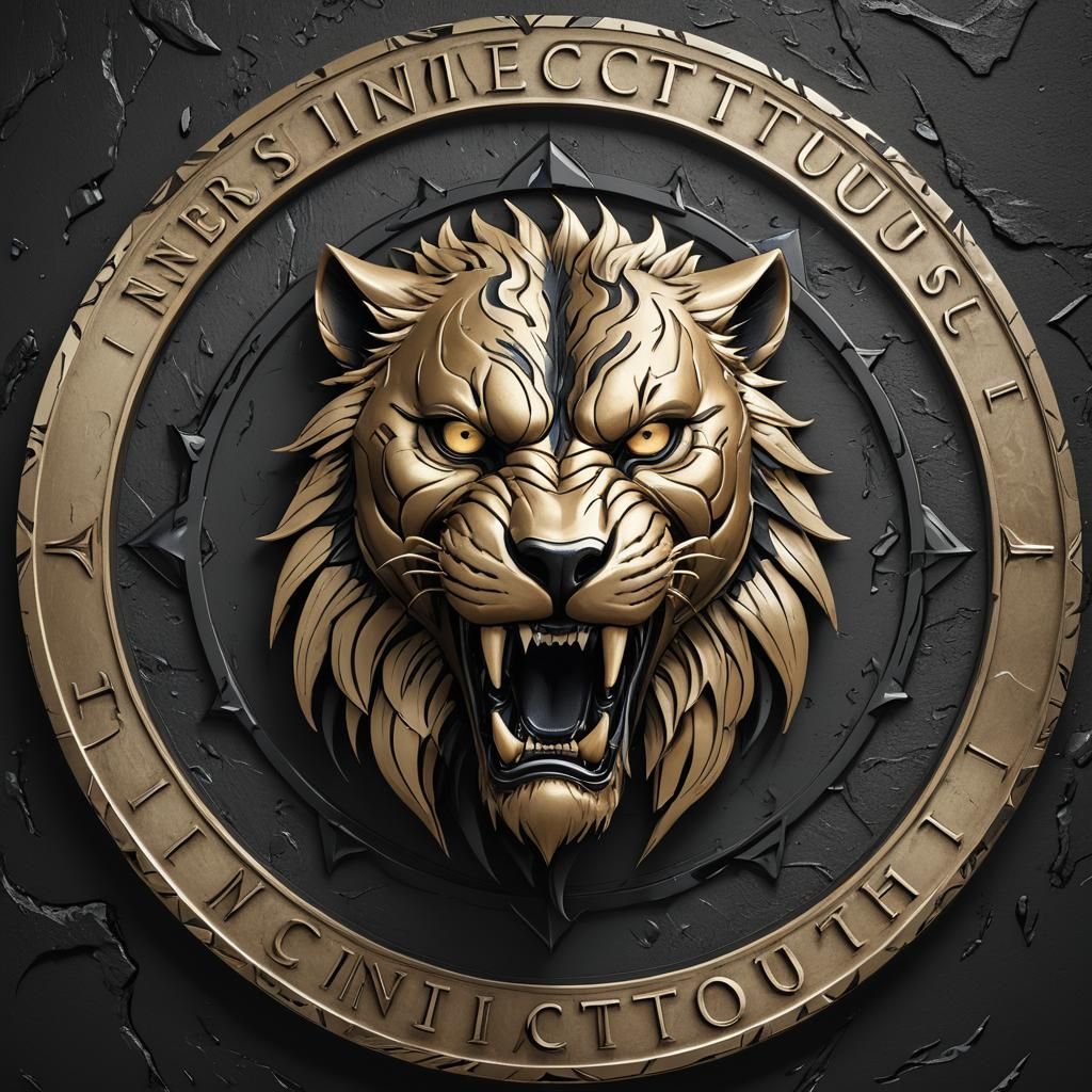 Invictus Sabertooth Logo in Minimalist Anime Style