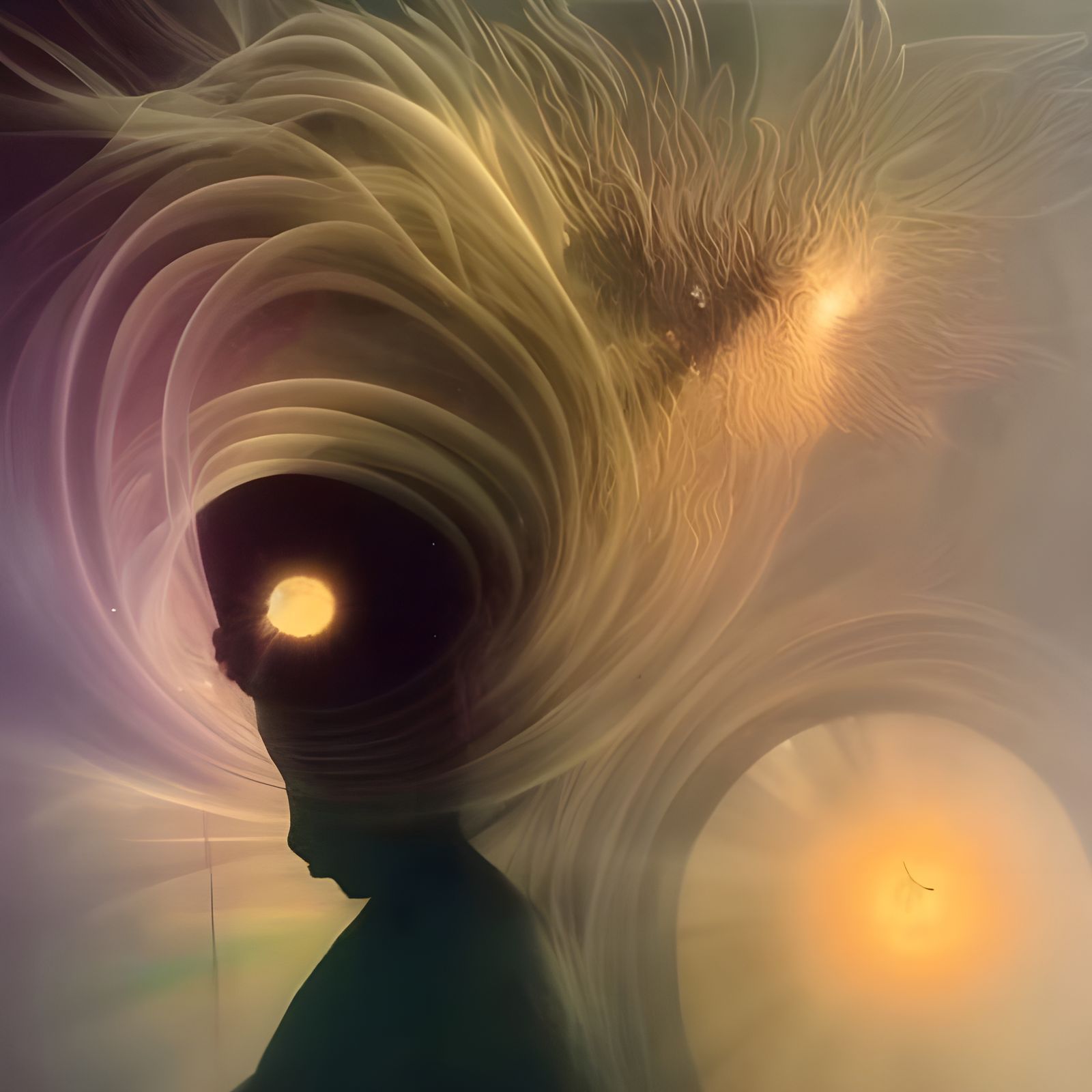 Dreamlike Abstract Illusionism with Radiant Light Rays