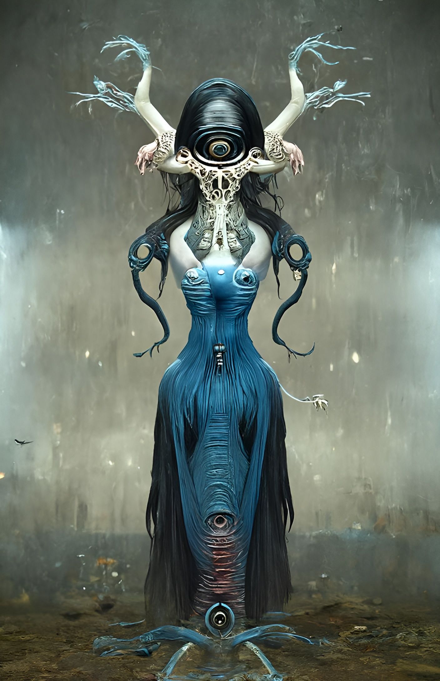 Eldritch Sorceress in Cosmic Horror Style