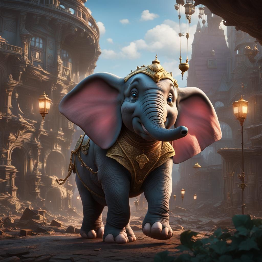Disney's Dumbo: Detailed Matte Painting in 8K