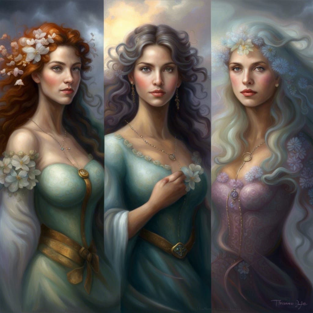 Four Seasons Fantasy Women in Ethereal Style