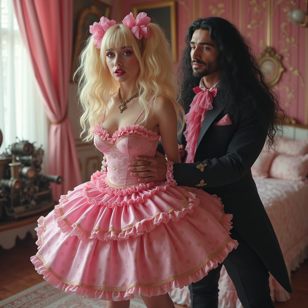 Girly Sissy Woman in Regal Setting