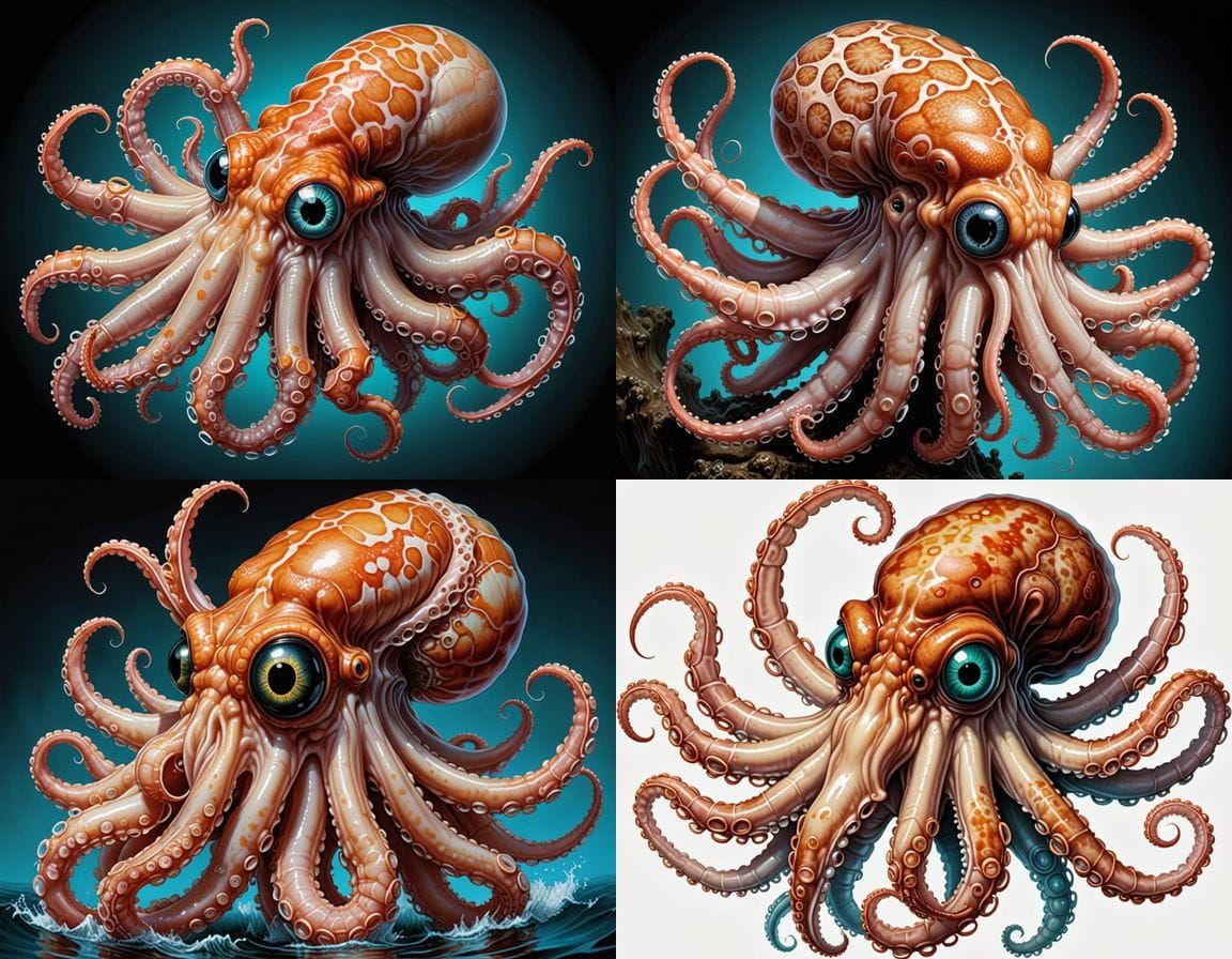 Detailed Hybrid Creature in Boris Vallejo Style