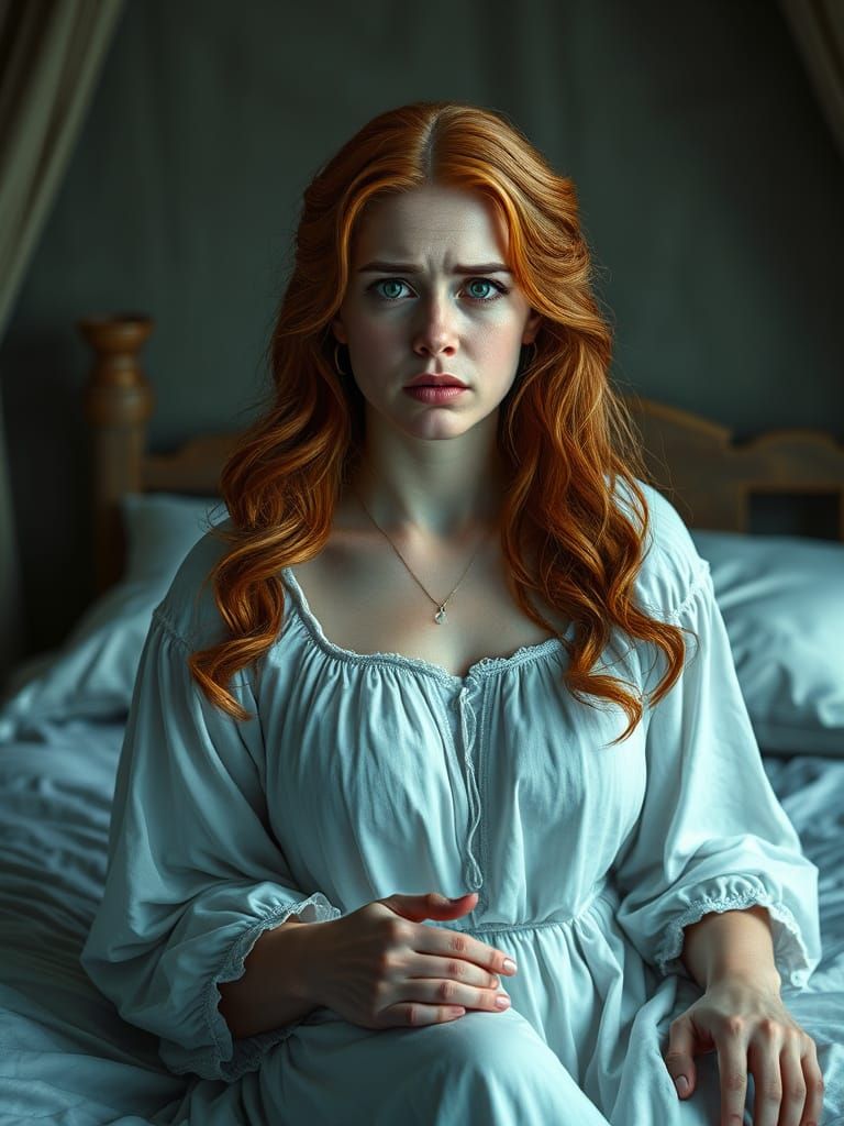 Medieval Maiden in Deep Contemplation