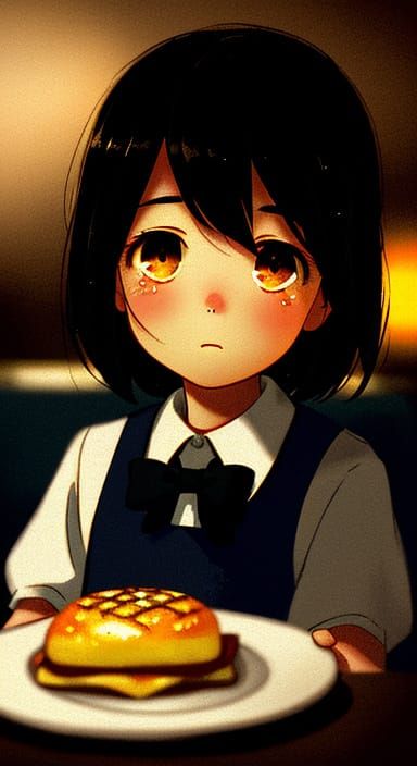 Film Noir Portrait of a Tired Waitress