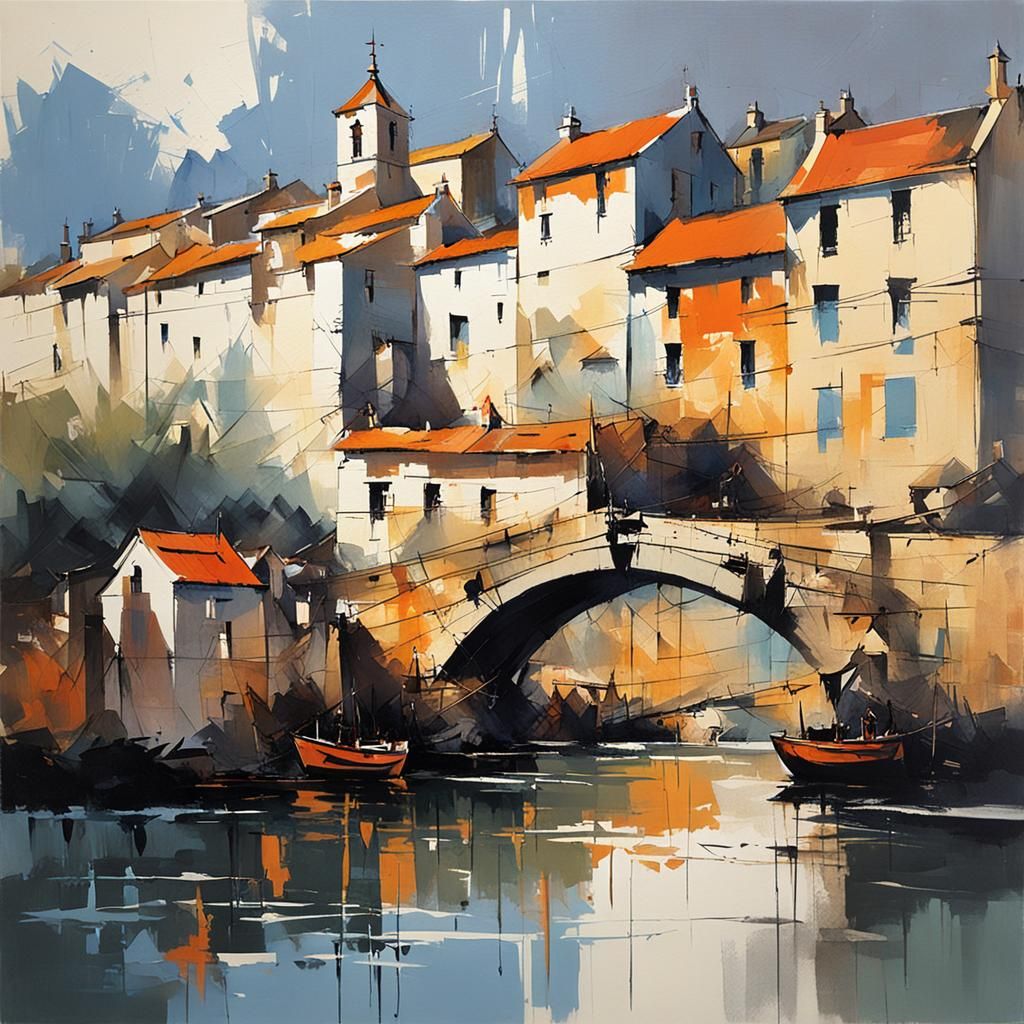 Abstract Painting Inspired by Modern Masters