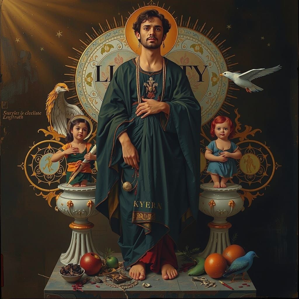 Masterpiece Painting of Beauty and Truth