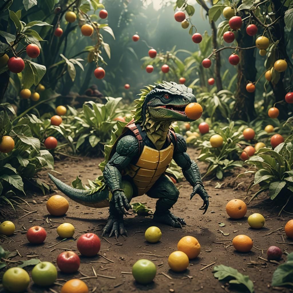 Epic Battle Between Fruit and Vegetable Characters