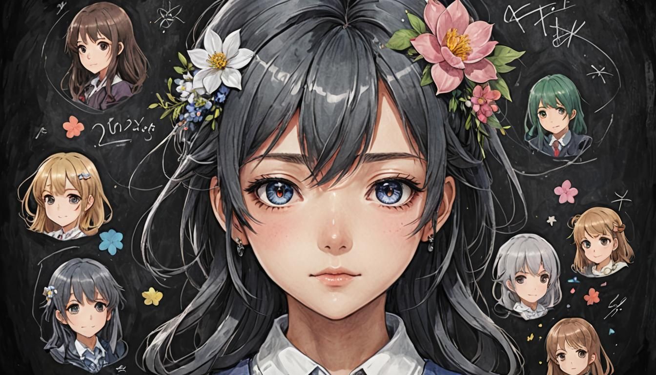 Anime Style Chalk Portrait