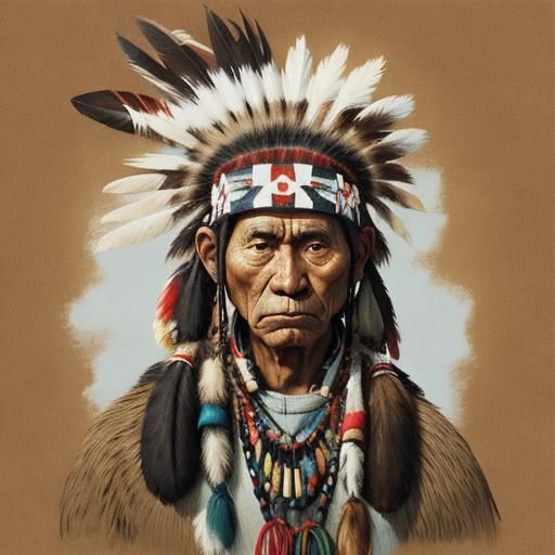 AI Generated Image of an American Native