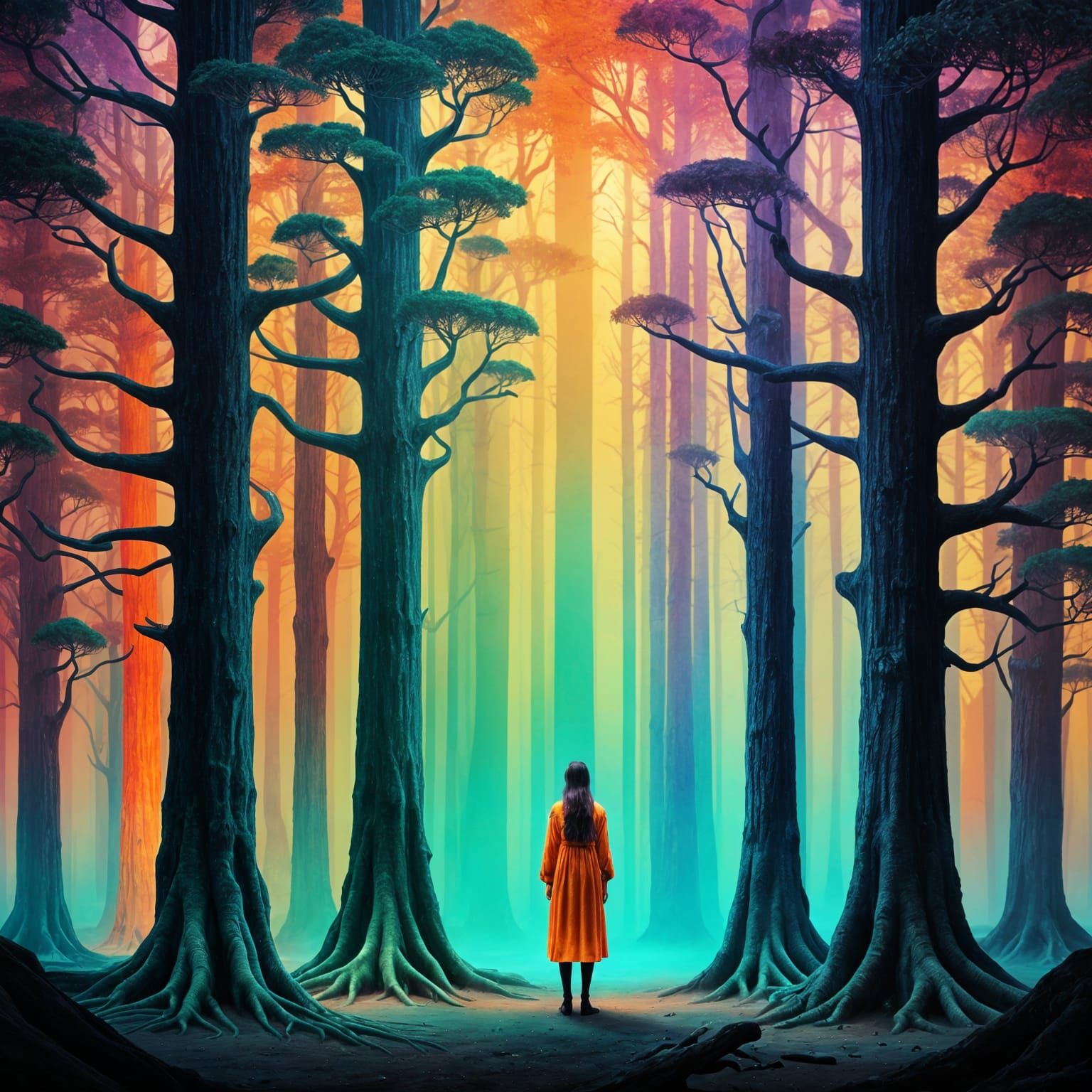 Epic Cinematic Woman: Detailed Digital Matte Painting