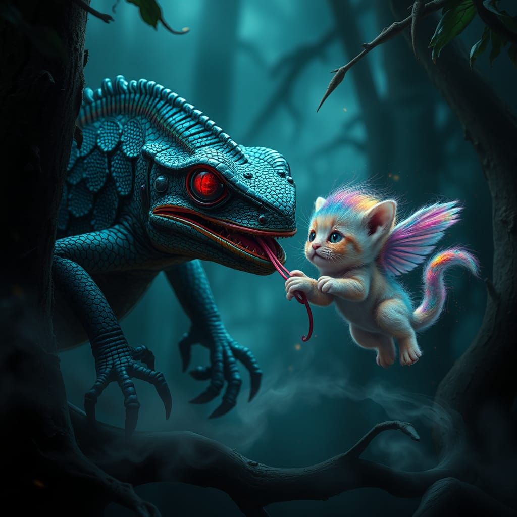 Mutant Chameleon Captures Flying Kitten: Biomechanical Surre...