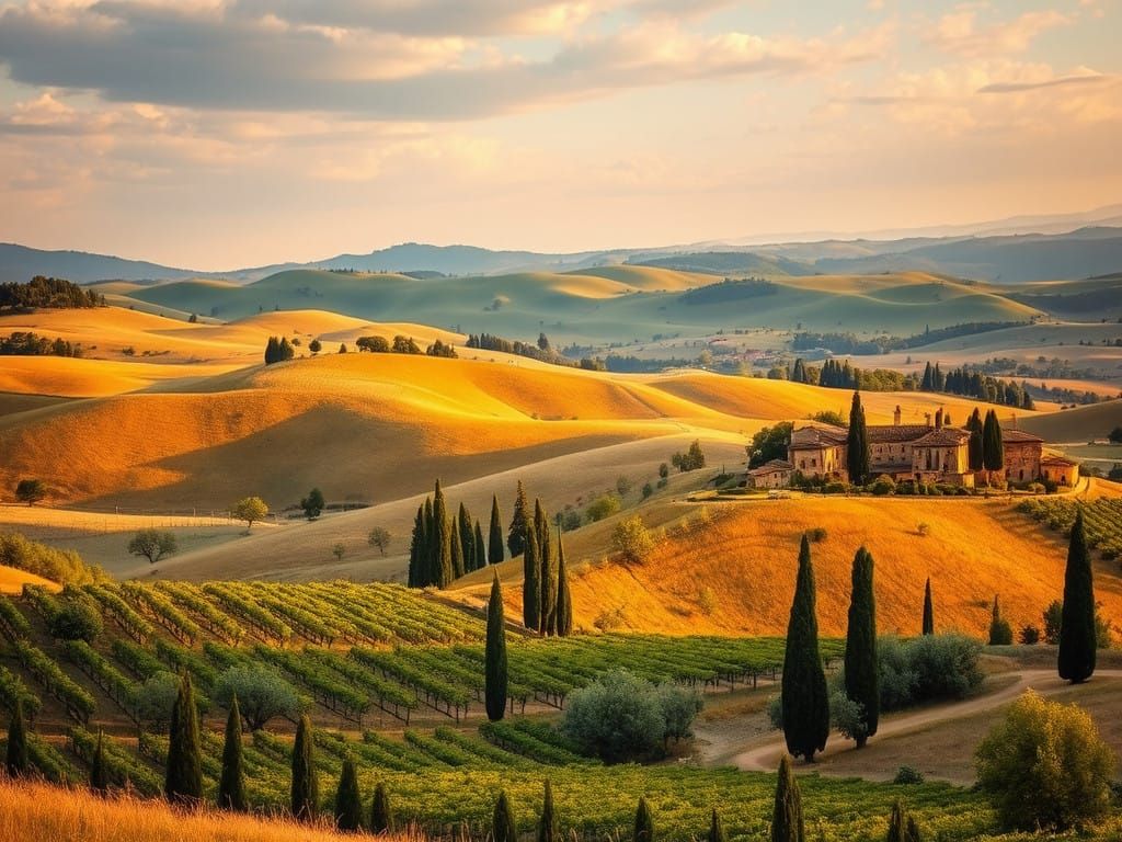 Umbrian Landscapes Inspired by Golden Light