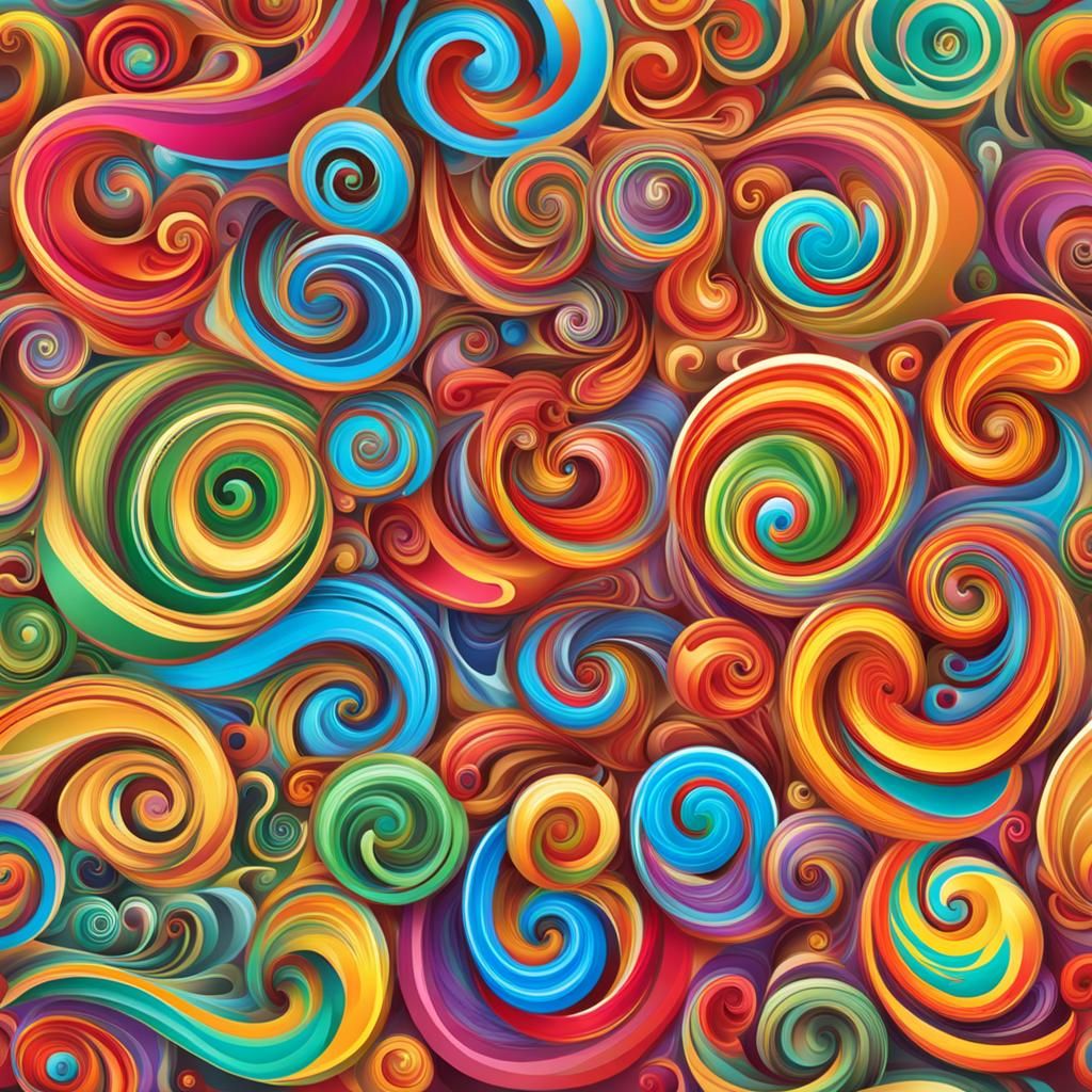 Multicolored Swirls: Abstract Fancy Design