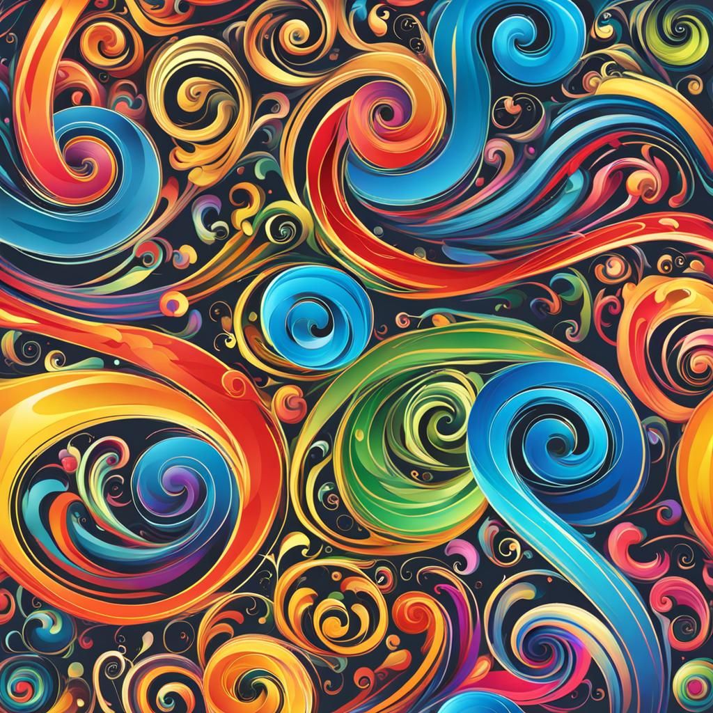 Colorful Swirling Abstract Design