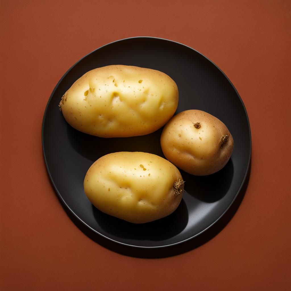 Simple AI-Generated Image of a Potato