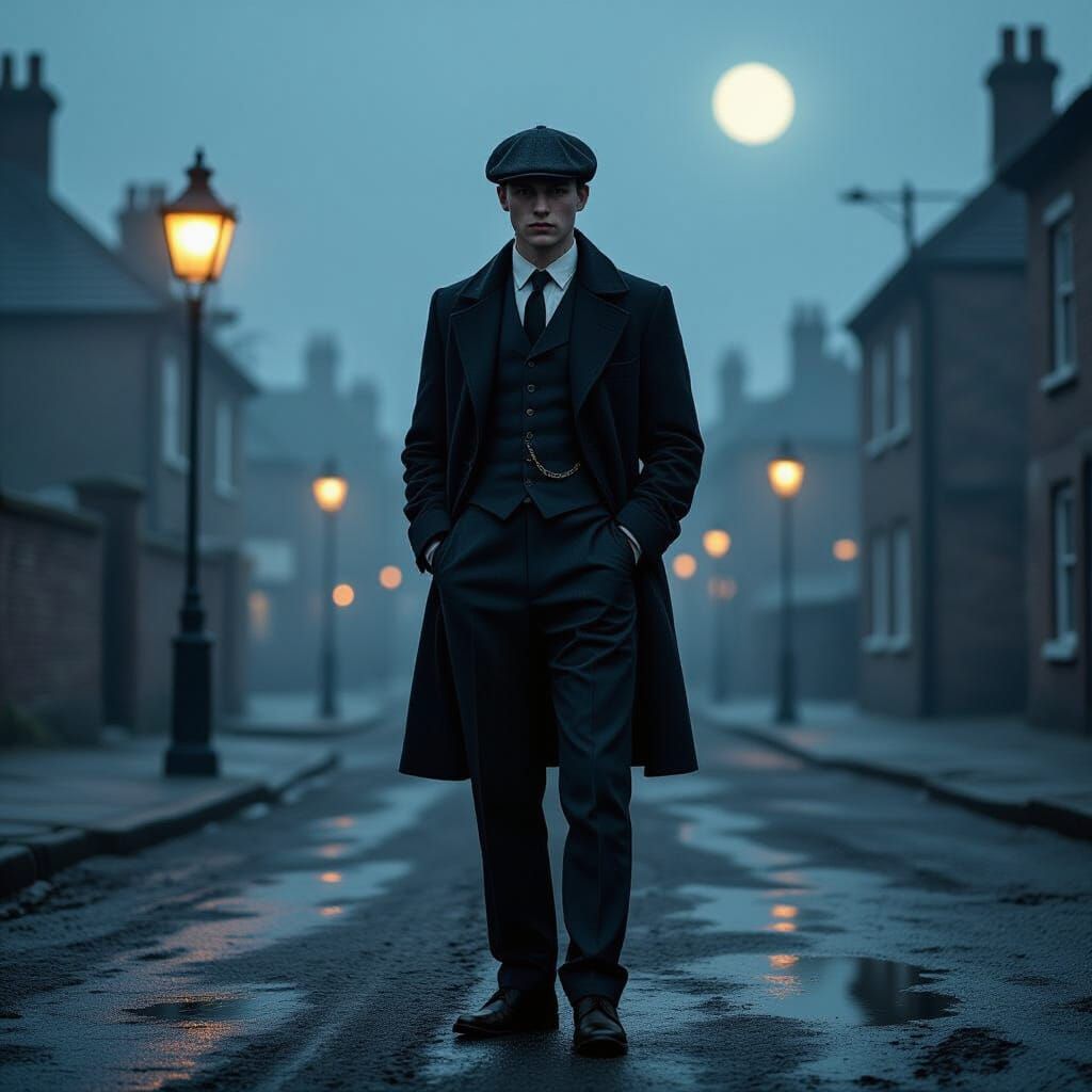 Victorian Youth in Noir Setting