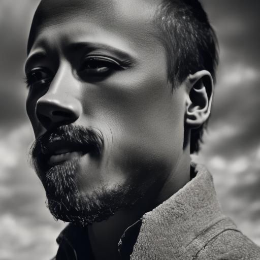 Hyperrealistic Portrait of a Handsome Man in HDR