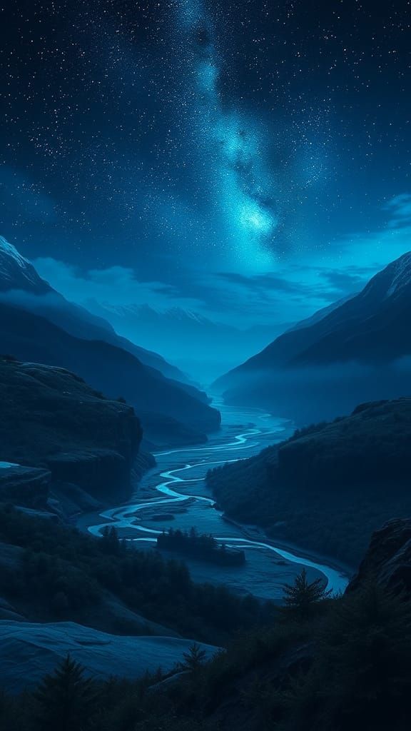 Landscape in Watercolor Style