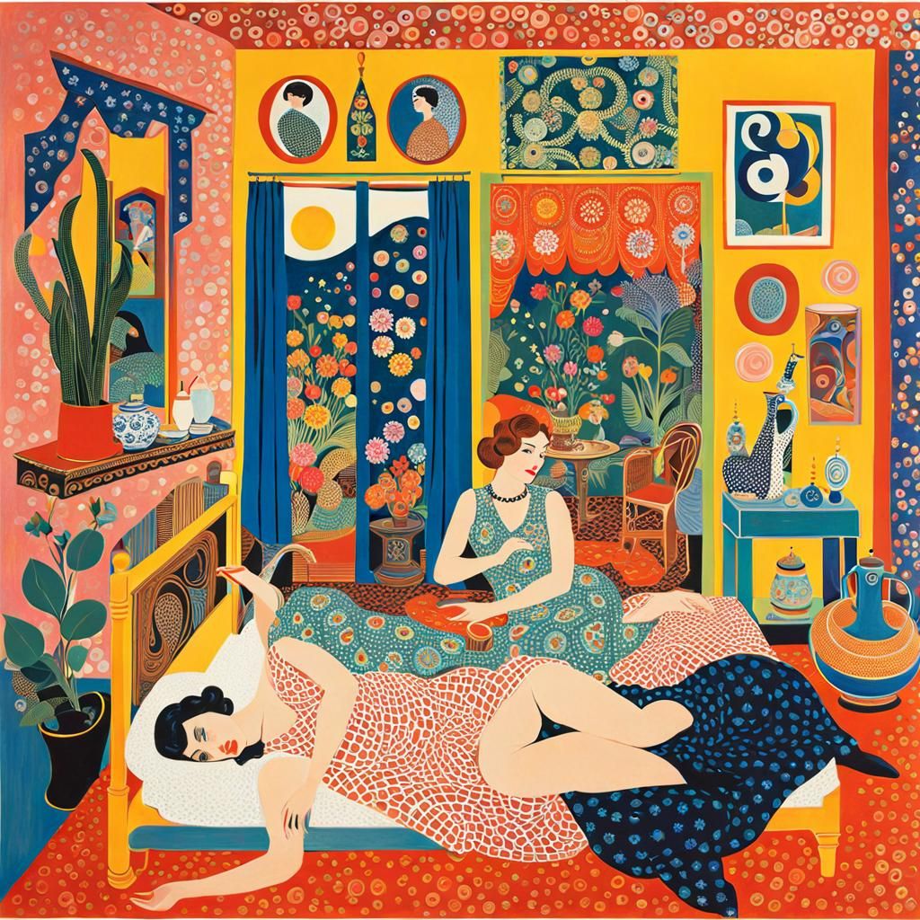 Dream in Folk Art Style